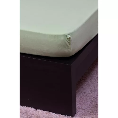 NAT. Jersey világoszöld lepedő 80-100x200 cm
