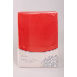 NAT. Jersey piros lepedő 80-100x200 cm
