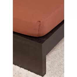 NAT. Jersey csokibarna lepedő 140-160x200 cm