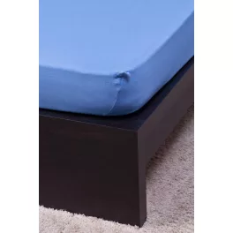 NAT. Jersey középkék lepedő 140-160x200 cm