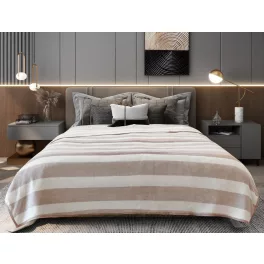 NAT. Naturtex szegett pléd - Striped 200x240 cm