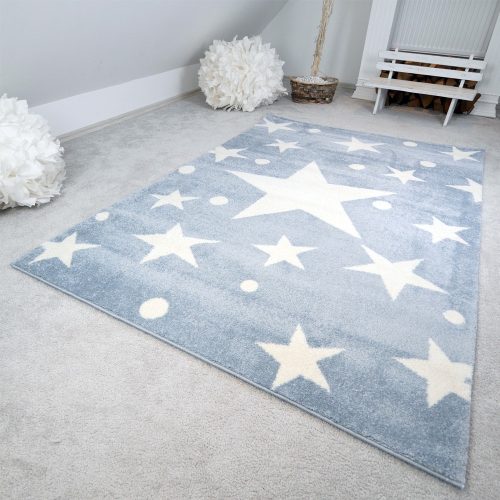 Bolti 1. Gyerekszőnyeg akció, EPERKE 133x190cm stars kék kis csillagos szőnyeg