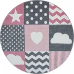 Ay. kids 620 rózsaszín 160cm kör gyerek szőnyeg akciò