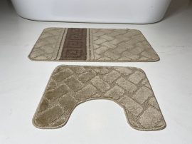 Fürdőszobai szőnyeg 2 részes - barna görög