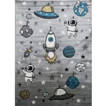 Ber. Smart kids 22924 szürke 140 X 190 cm puha gyerek szőnyeg