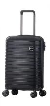   Vanille közepes méretű fekete bőrönd, 62cmx45cmx26cm-keményfalú