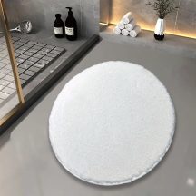 Serrano fehér 80cm kör fürdőszoba szőnyeg