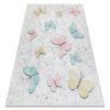 Bolti 16. BAMBINO 1610 mosható szőnyeg Pillangók gyerekeknek csúszásgátló - krém 140x190 cm
