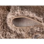 EGYSZÍNŰ SHAGGY SZŐNYEG, Den. CAREN 5121 barna 60szett=60x220cm+2dbx60x110cm