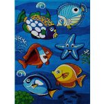 Ber. Smart 120X180Cm 22308 halacskás kék gyerekszőnyeg