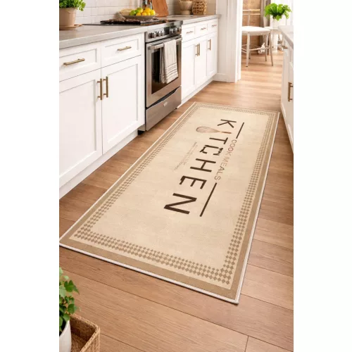 Den. Mile 7269-1 80 x 200cm Bézs konyhai szőnyeg