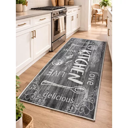 Den. Mile 7281-2 80 x 150cm Szürke konyhai szőnyeg