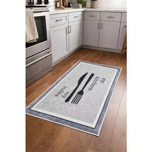 Den. Mile 7307-1 80 x 150cm Szürke konyhai szőnyeg