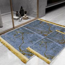   Fürdőszoba szőnyeg 2 részes=50x80cm+50x40cm D.szürke márvány arany-rojttal