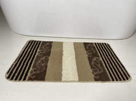 Fürdőszobai szőnyeg 1 részes - bézs csíkos-kagyló