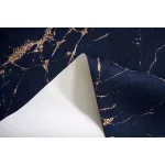 Ber. Porte 2007 fekete-arany 60x100cm- vékony modern szőnyeg