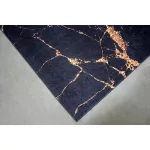 Ber. Porte 2007 fekete-arany 60x100cm- vékony modern szőnyeg