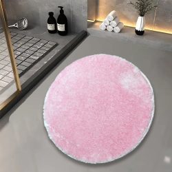 Serrano rózsaszín 67Cm kör fürdőszoba szőnyeg