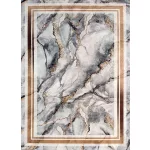 Ber. Porte 2001 szürke-arany 80x150cm- vékony modern szőnyeg