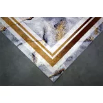 Ber. Porte 2001 szürke-arany 80x150cm- vékony modern szőnyeg