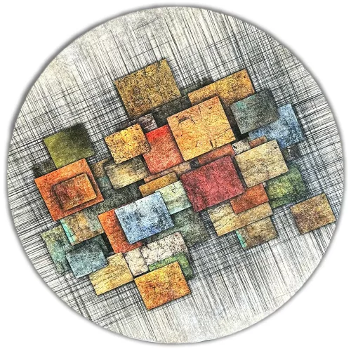 Ber. PORTE 2116 többszínű 80 x 80 cm szőnyeg