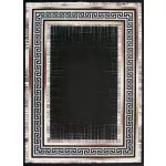 Ber. Porte 2228 fekete-arany 80x150cm- vékony modern szőnyeg