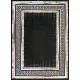 Ber. Porte 2228 fekete-arany 80x150cm- vékony modern szőnyeg