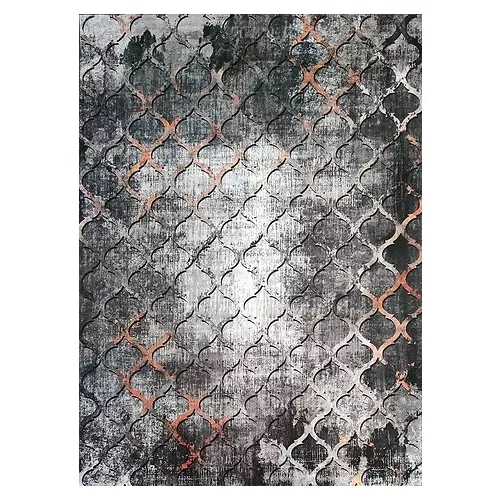 Ber. Porte 0066 szürke-arany 80x150cm- vékony modern szőnyeg