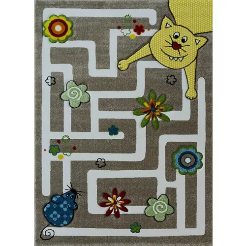 Ber. Smart kids 22303 bézs 140 X 190 cm puha gyerek szőnyeg