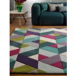 ASY Funk szőnyeg 120x170cm 02 Chevron kék zöld
