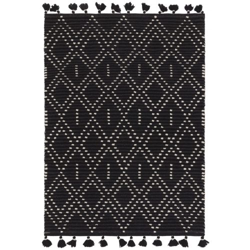ASY Nepal 200x290cm Black/Cream Diamond Rug szőnyeg