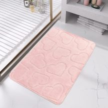   Fürdőszobai szőnyeg 1 részes - HIL rózsaszín szivecskés