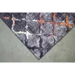 Ber. Porte 0066 szürke-arany 60x100cm- vékony modern szőnyeg