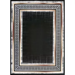   Ber. Porte 2228 fekete-arany 80x150cm- vékony modern szőnyeg
