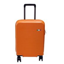   Herm  narancs , Magasság: 5cm kerék+ 65cm szélesség: 42cm mélység: 29cm-nagy méretű, keményfalú bőrönd