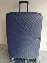   Prism közepes méretű kék bőrönd, 62cmx45cmx26cm-keményfalú