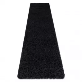   Kab. Szőnyeg, futószőnyeg SOFFI shaggy 2cm fekete -80x300 cm