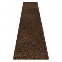  Szőnyeg, Futó szőnyegek SOFFI shaggy 5cm barna - a konyhához és a folyosóra 80x150 cm