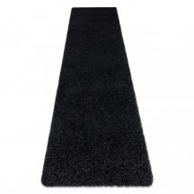   Szőnyeg, Futó szőnyegek SOFFI shaggy 5cm fekete - a konyhához és a folyosóra 80x150 cm