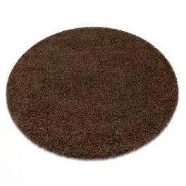Kab. Szőnyeg SOFFI kör shaggy 2cm barna kör 100 cm