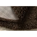Kab. Szőnyeg SOFFI kör shaggy 2cm barna kör 80 cm