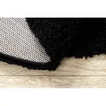 Kab. Szőnyeg SOFFI kör shaggy 2cm fekete kör 80 cm