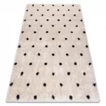 Kab. Szőnyeg FLUFFY 2370 shaggy pontok - krém / antracit 180x270 cm