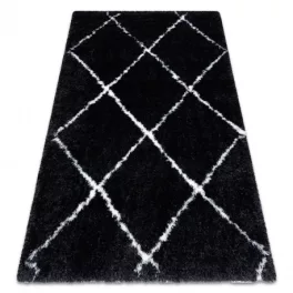  Kab. Szőnyeg FLUFFY 2373 shaggy - antracit / fehér 160x220 cm