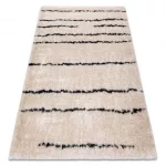Kab. Szőnyeg FLUFFY 2371 shaggy csík - krém / antracit 140x190 cm