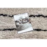 Kab. Szőnyeg FLUFFY 2371 shaggy csík - krém / antracit 120x170 cm