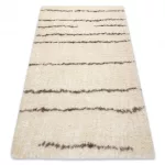 Kab. Szőnyeg FLUFFY 2371 shaggy csík - krém / bézs 120x170 cm