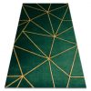 EMERALD szőnyeg 1013 glamour, elegáns geometriai üveg zöld / arany 240x330 cm