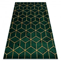   EMERALD szőnyeg 1014 glamour, elegáns kocka üveg zöld / arany 240x330 cm