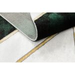 Kab. EMERALD szőnyeg 1015 glamour, elegáns márvány, geometriai üveg zöld / arany 240x330 cm